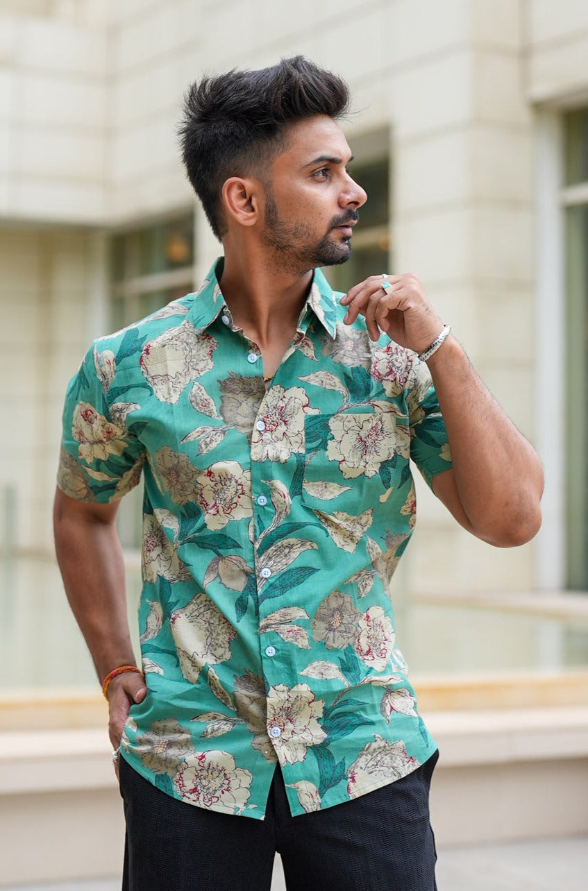 floral cotton shirt