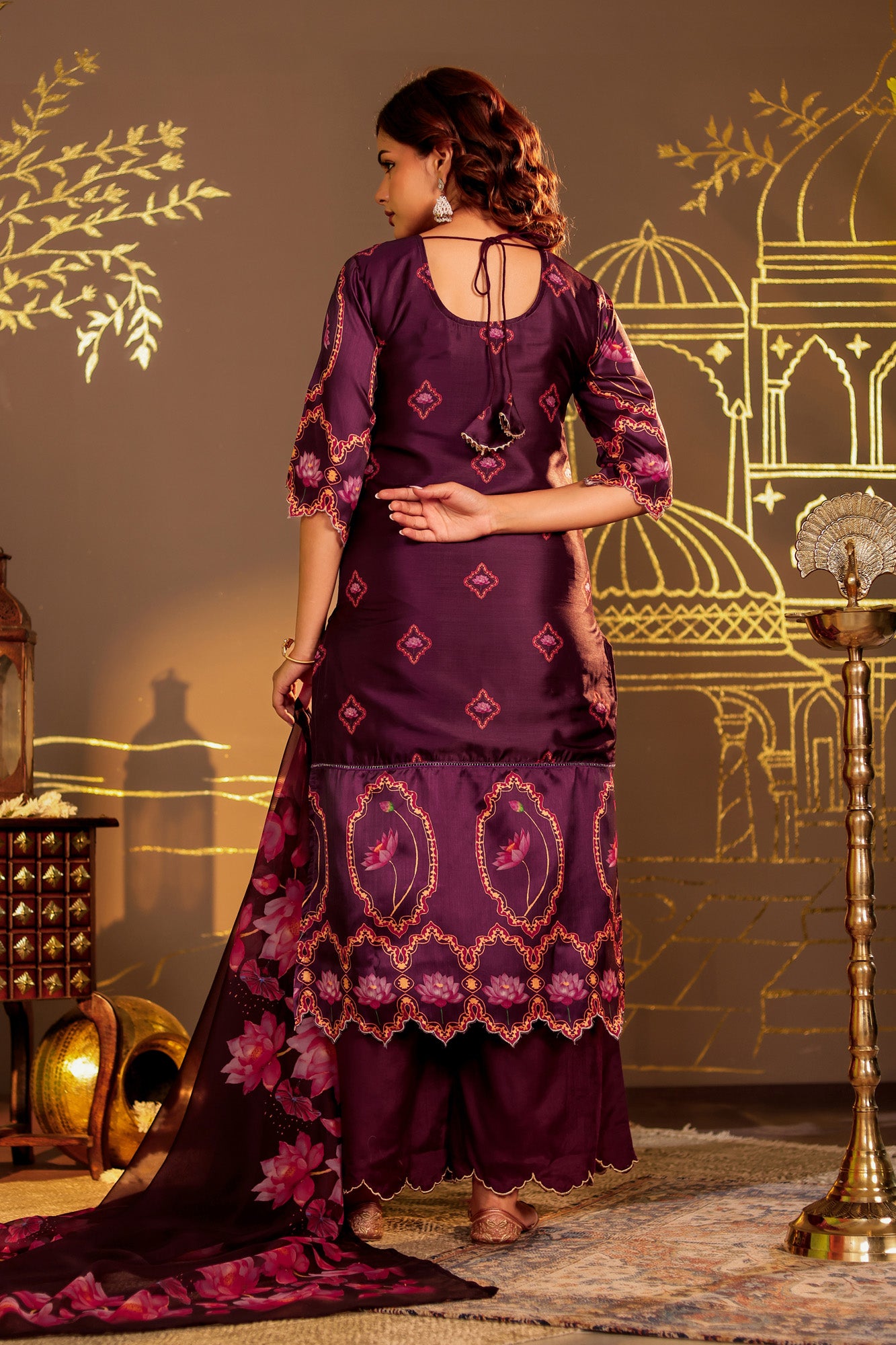 Purple Kamal Kurta Set