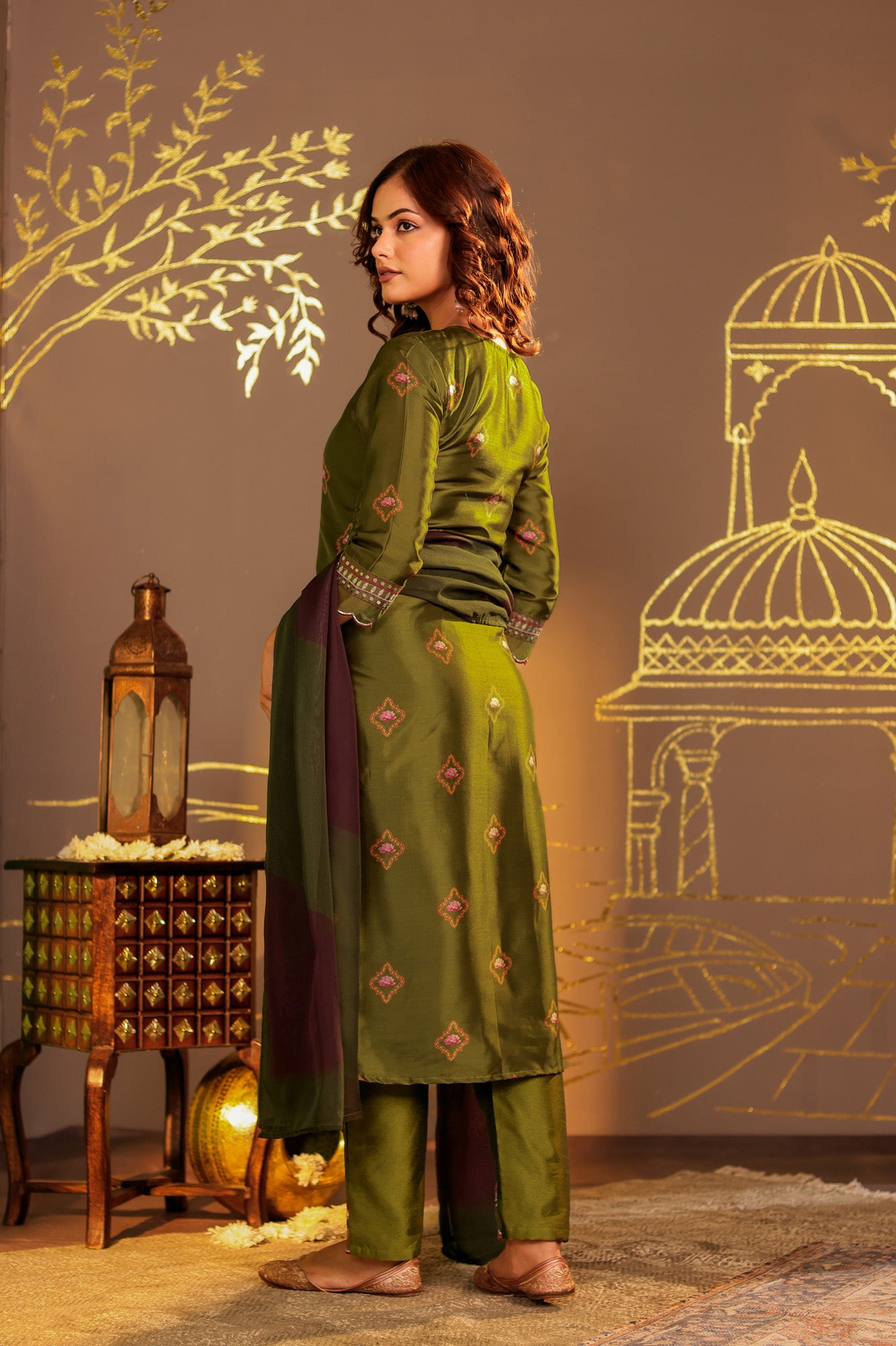 Dark Green Kurta Set