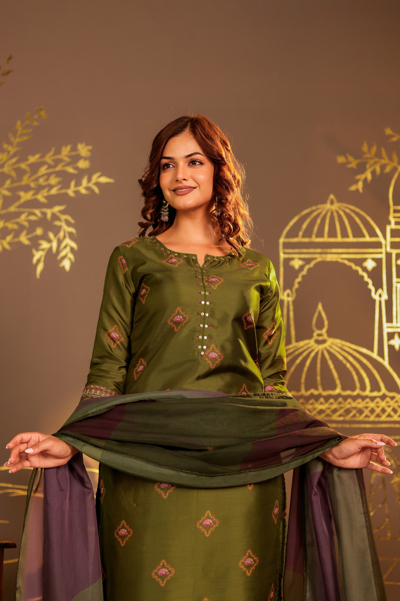 Dark Green Kurta Set