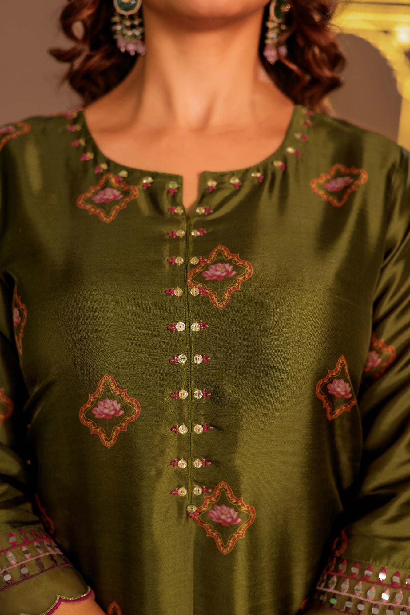 Dark Green Kurta Set