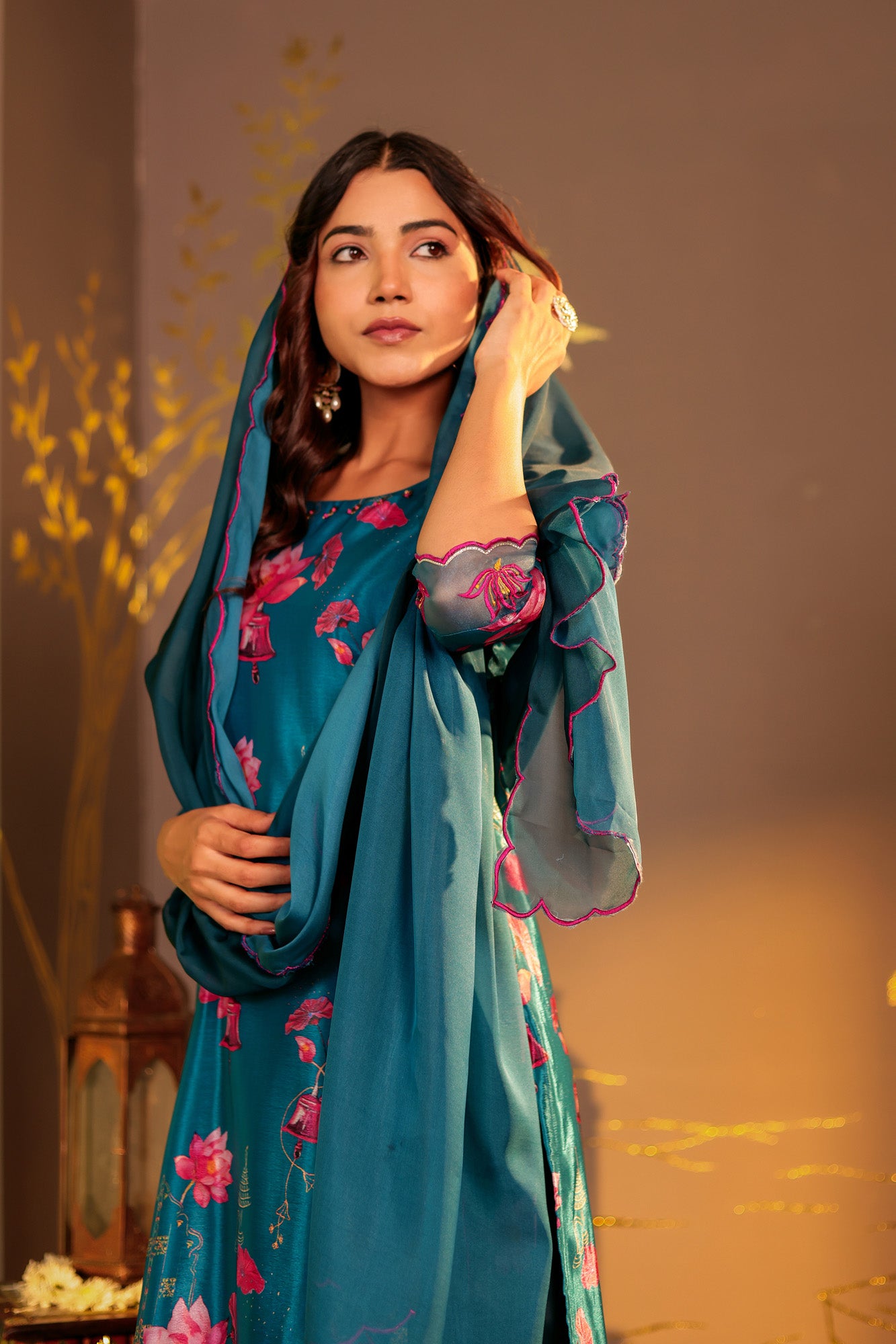 Dark Blue Kurta Set with Palazzo