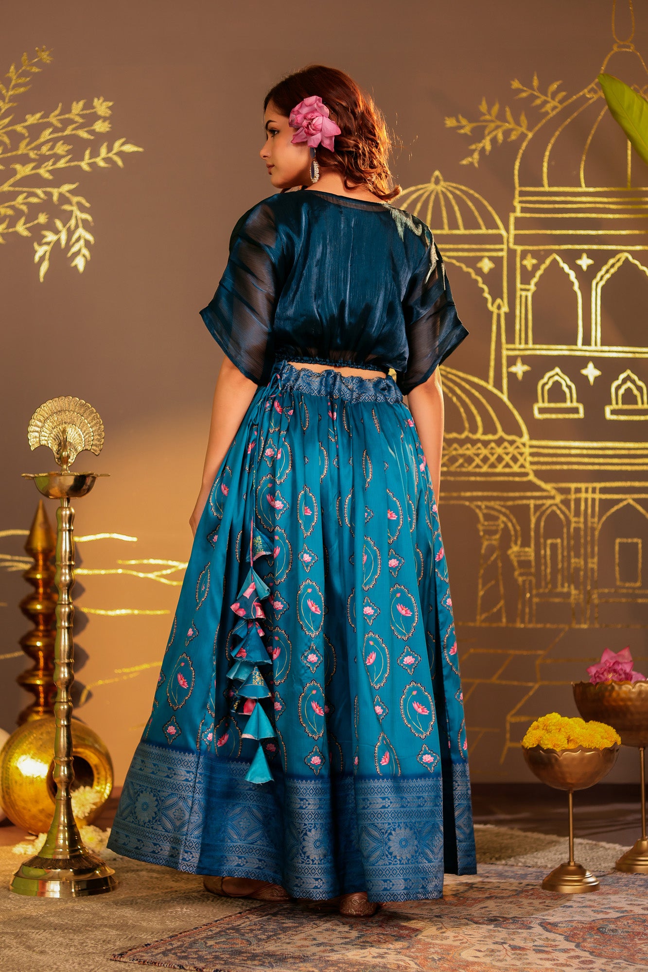 Neela Lehnga and Choli