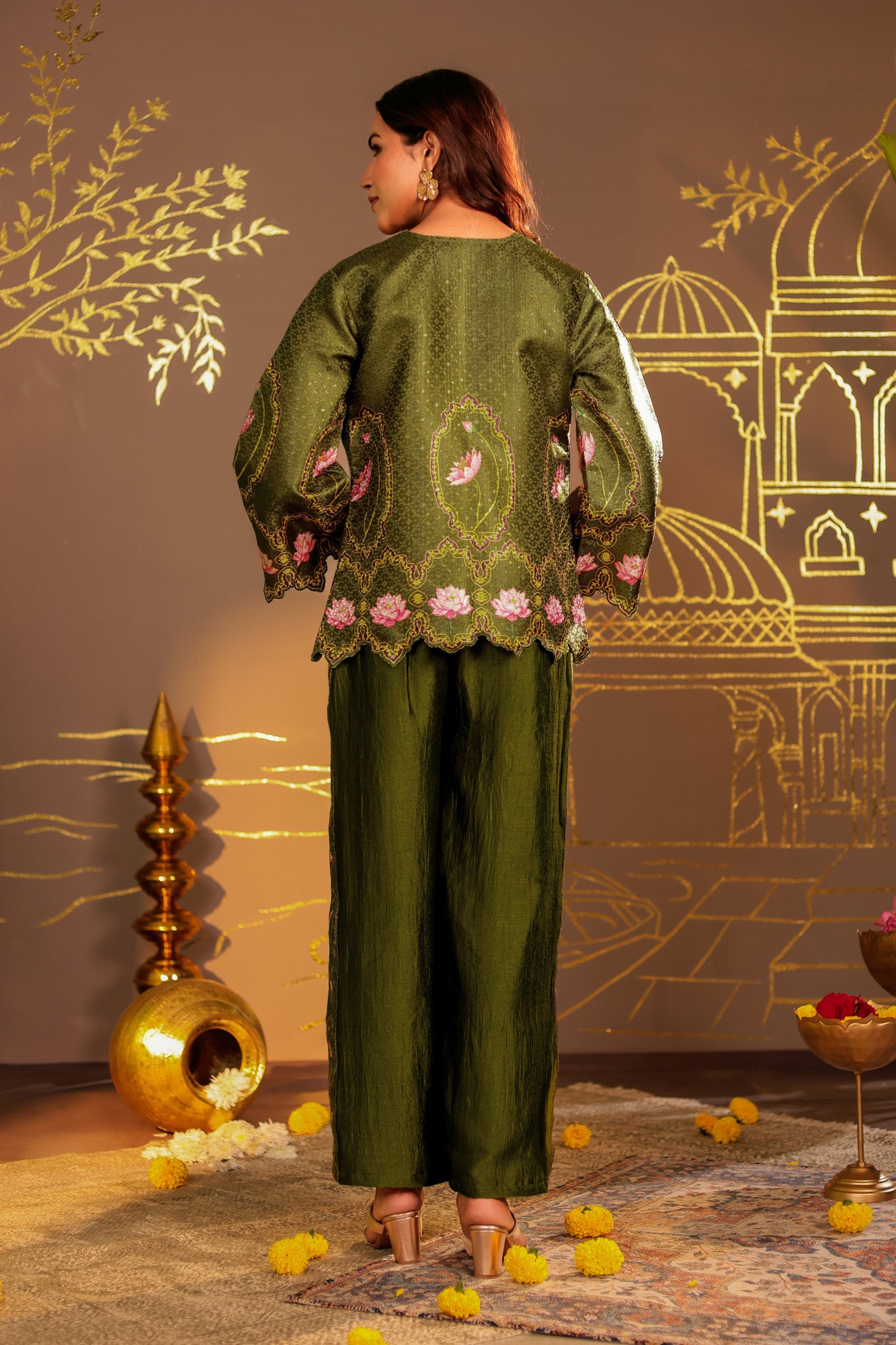 Mehndi Green 3pc Co-ord Set