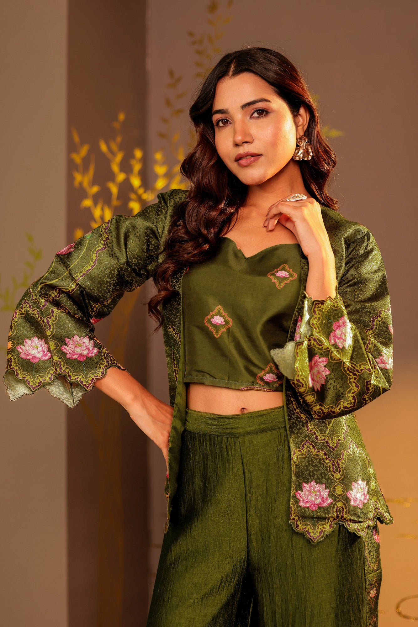 Mehndi Green 3pc Co-ord Set