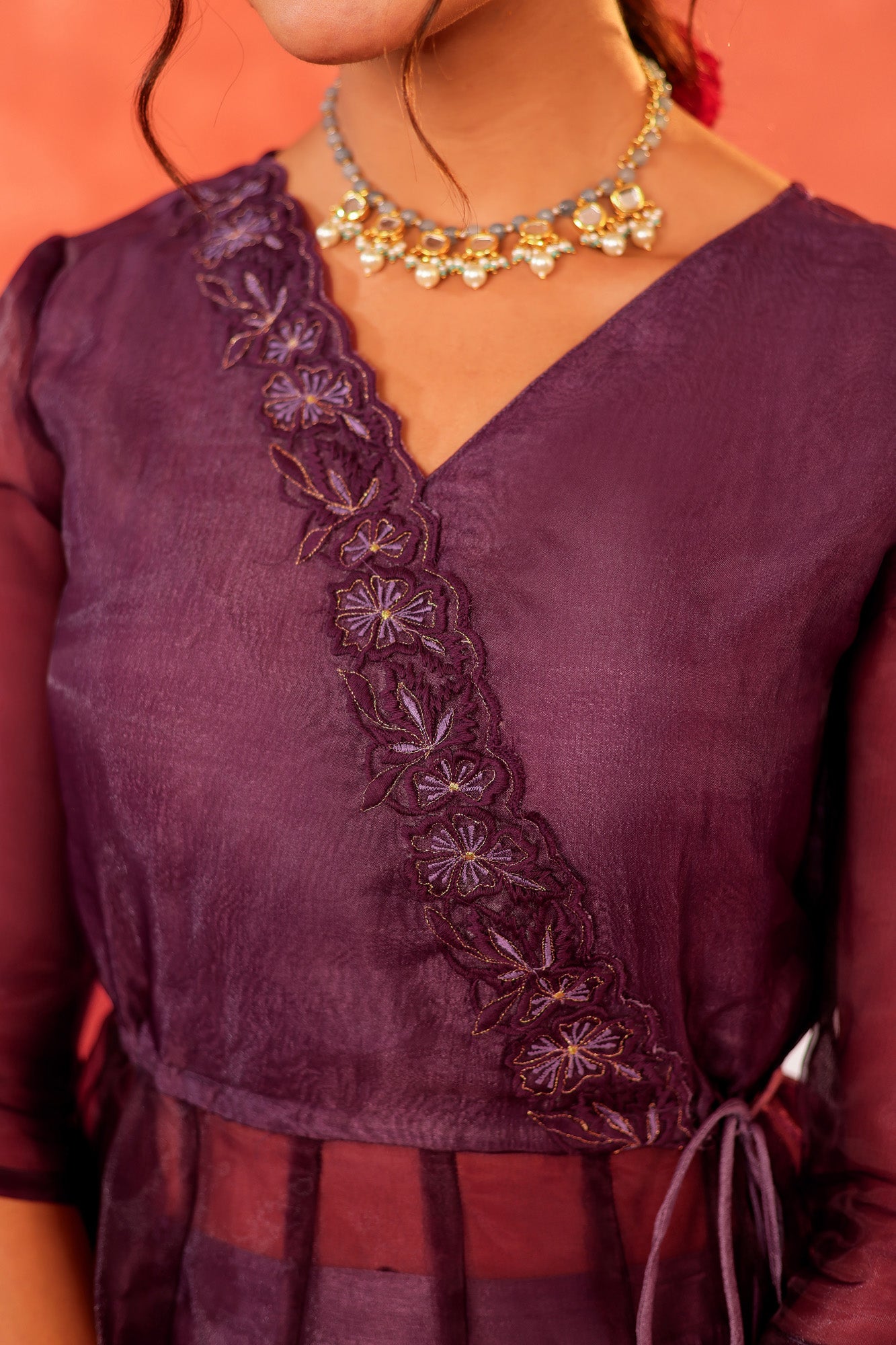 Purple Angrakha with Palazzo