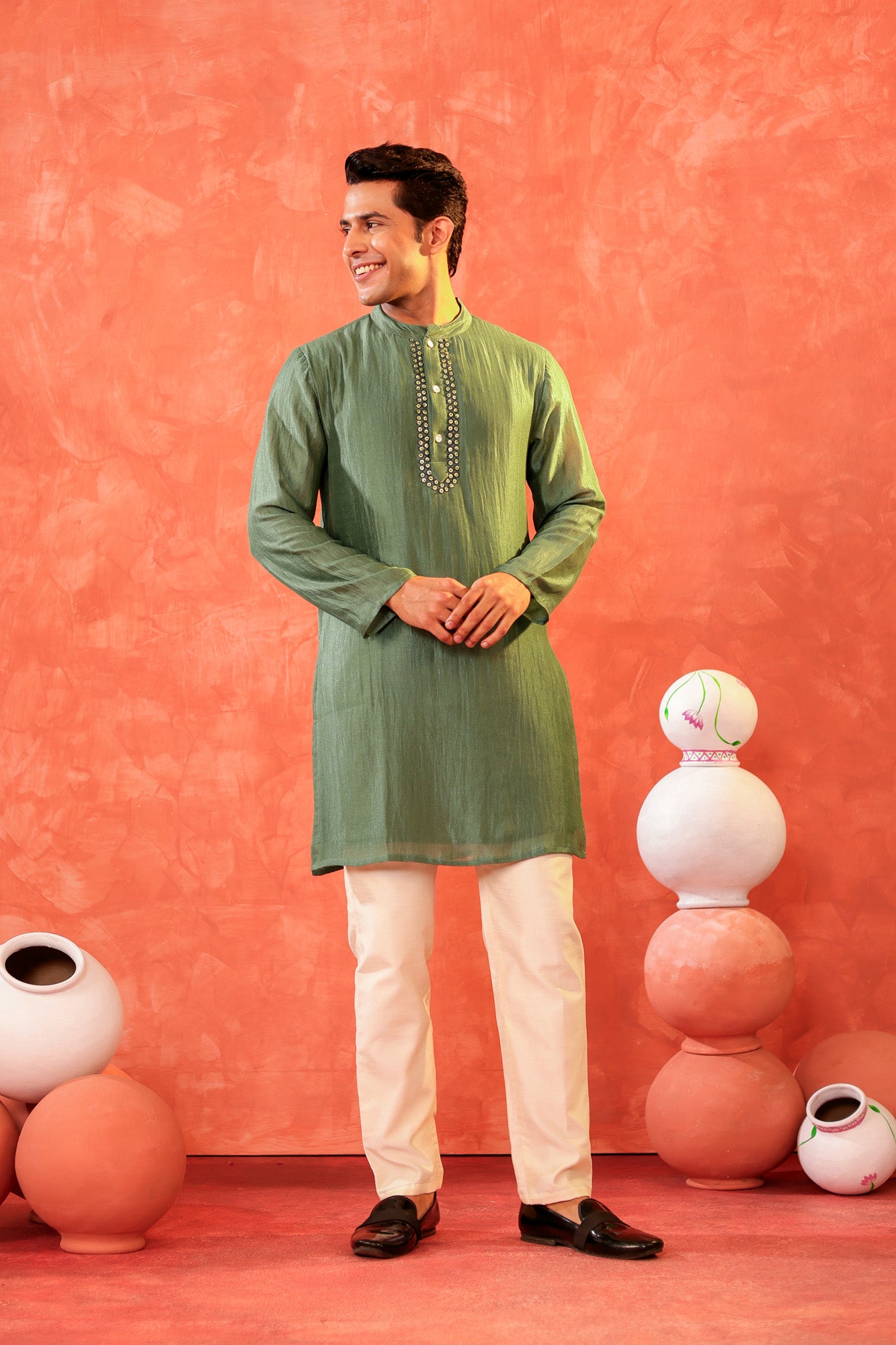 Green Utsav Mens Kurta Pajama