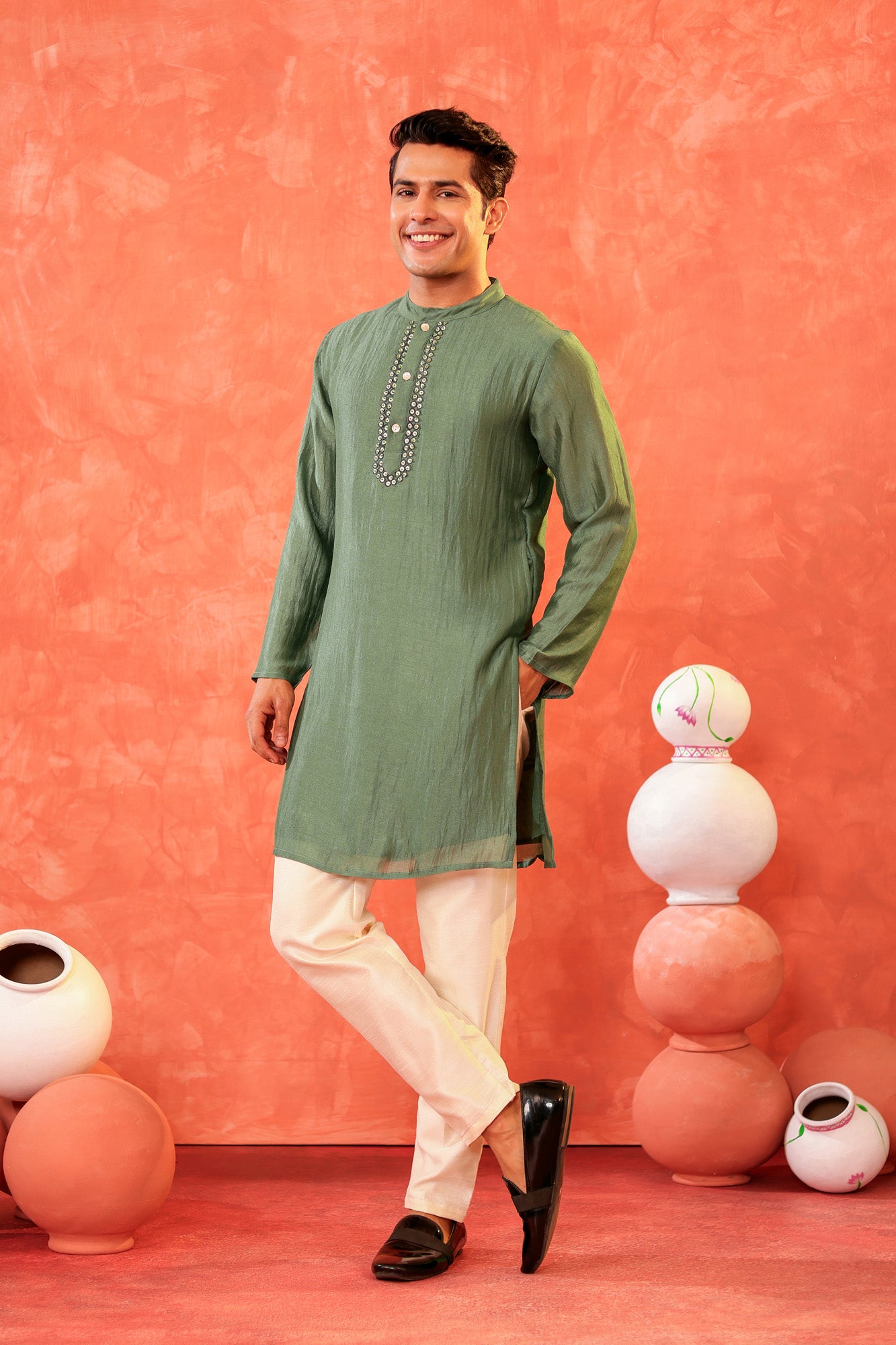 Green Utsav Mens Kurta Pajama