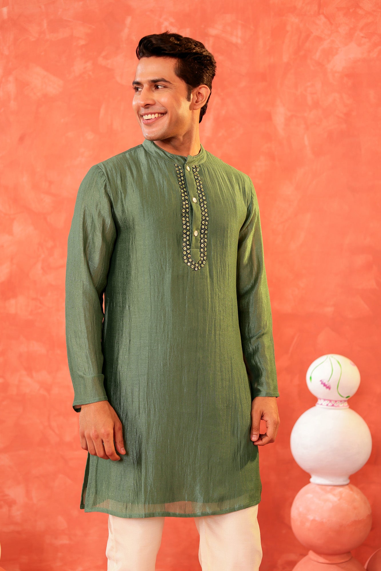 Green Utsav Mens Kurta Pajama