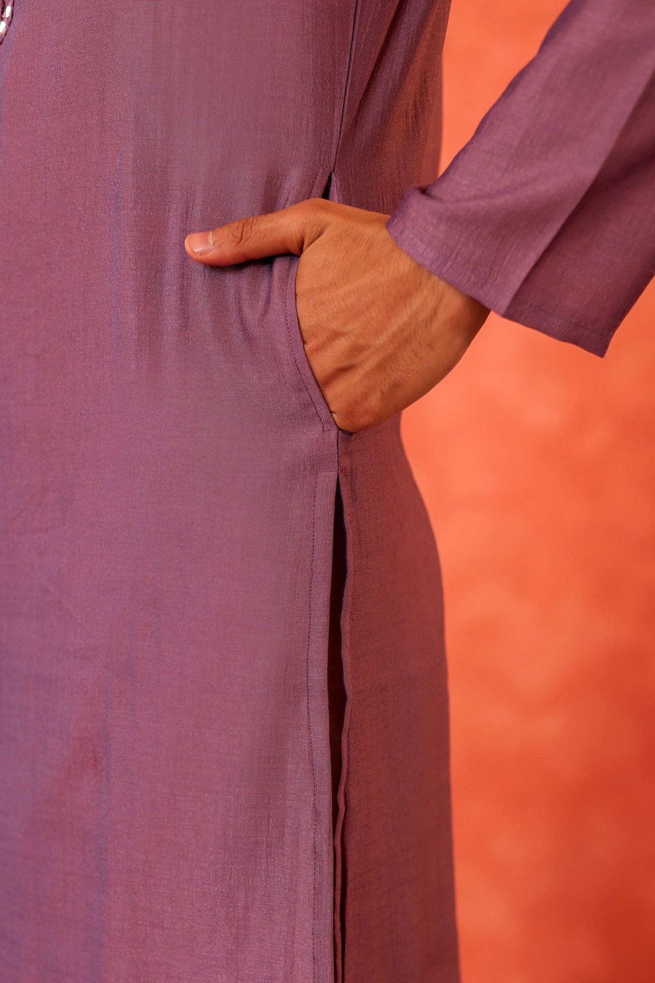 Lavender Utsav Mens Kurta Pajama