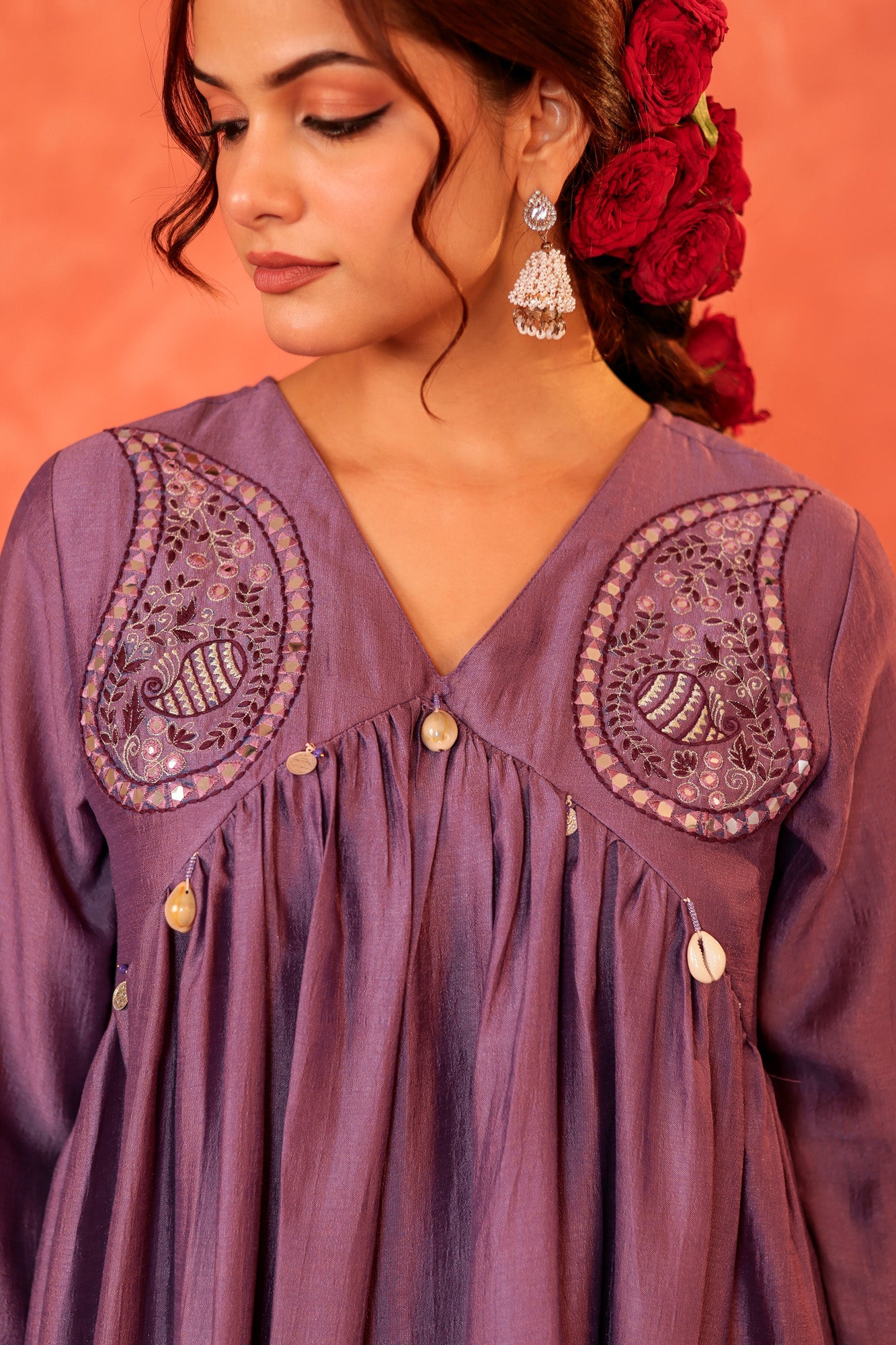 Lavender Kurti set with Sharara