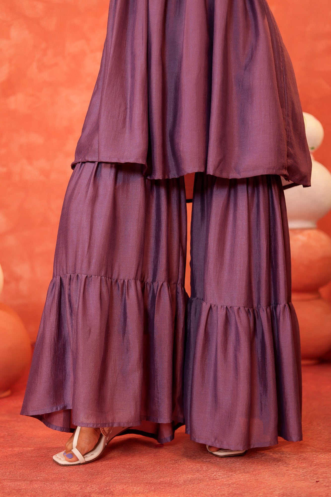 Lavender Kurti set with Sharara