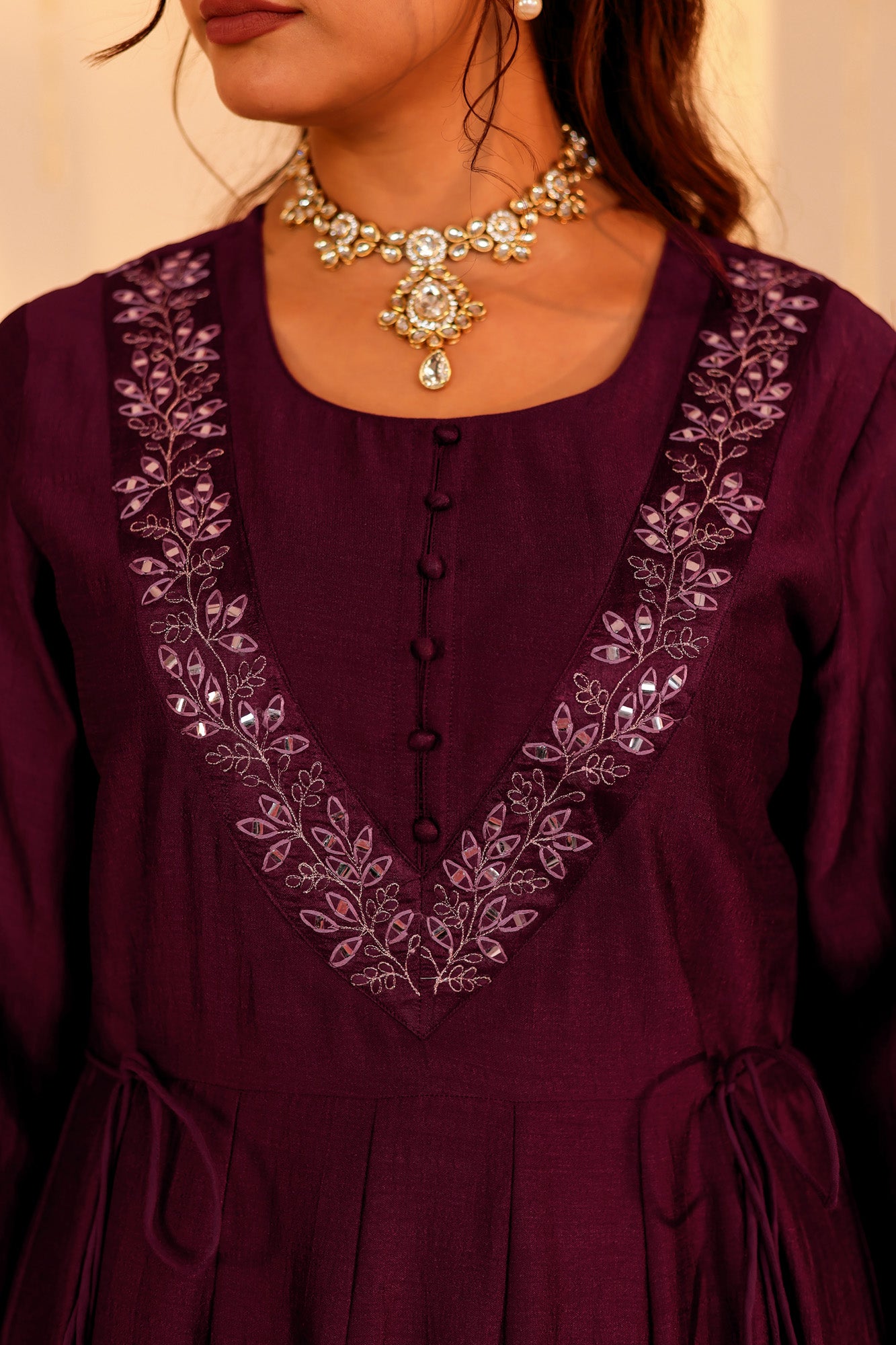 Utsav Dress Embroidered V-Neck