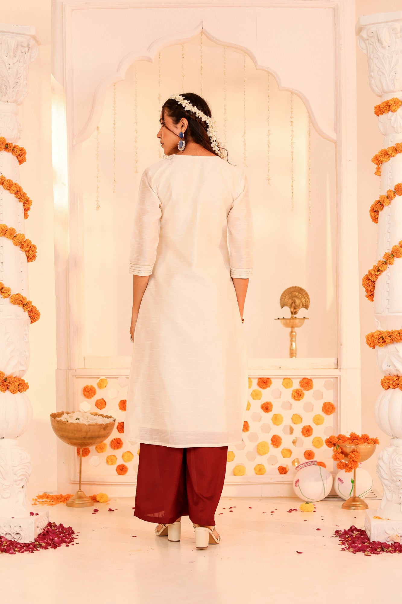 Pearl White Utsav Kurta Set