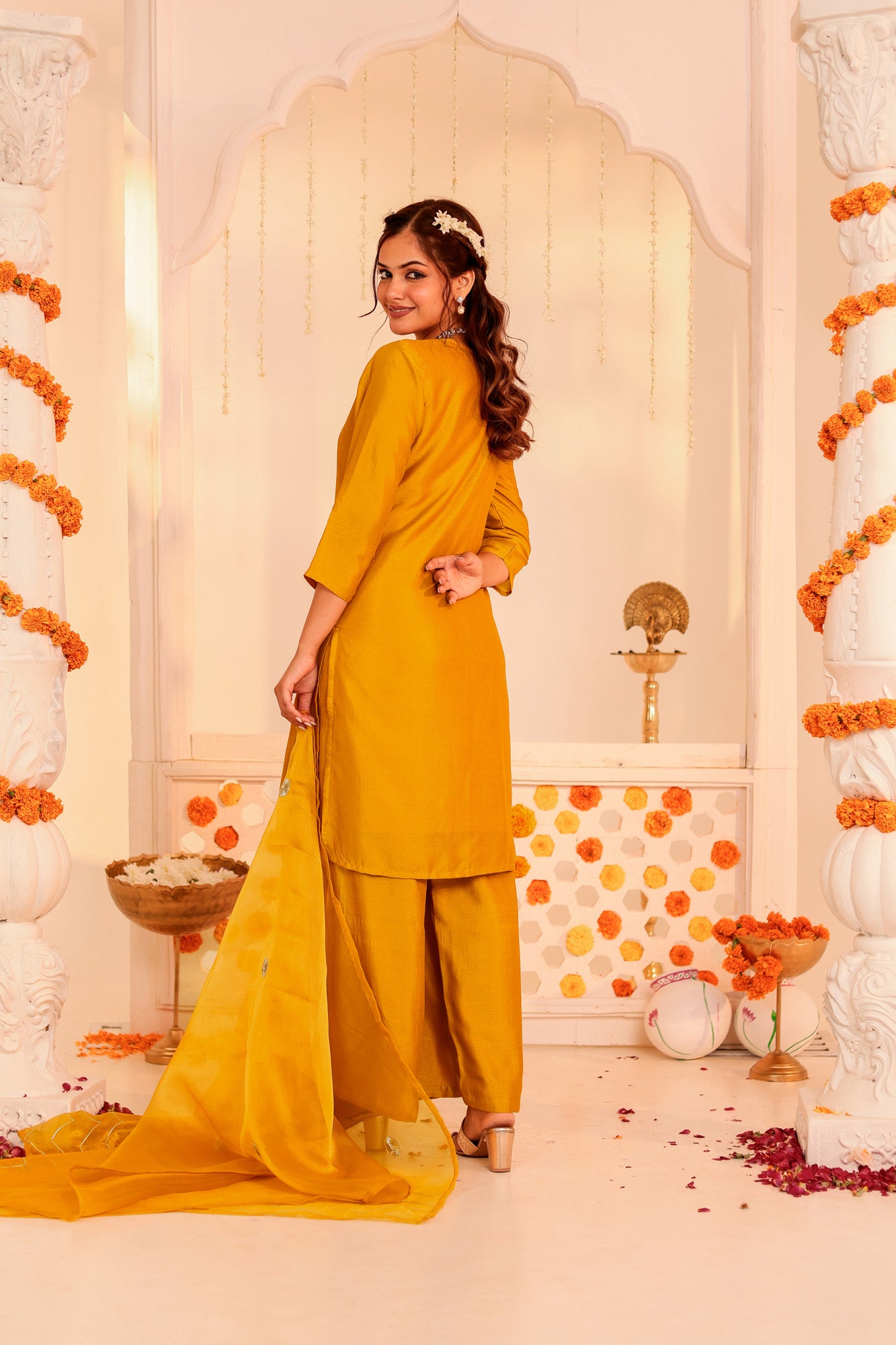 Mustard Utsav Kurta Set