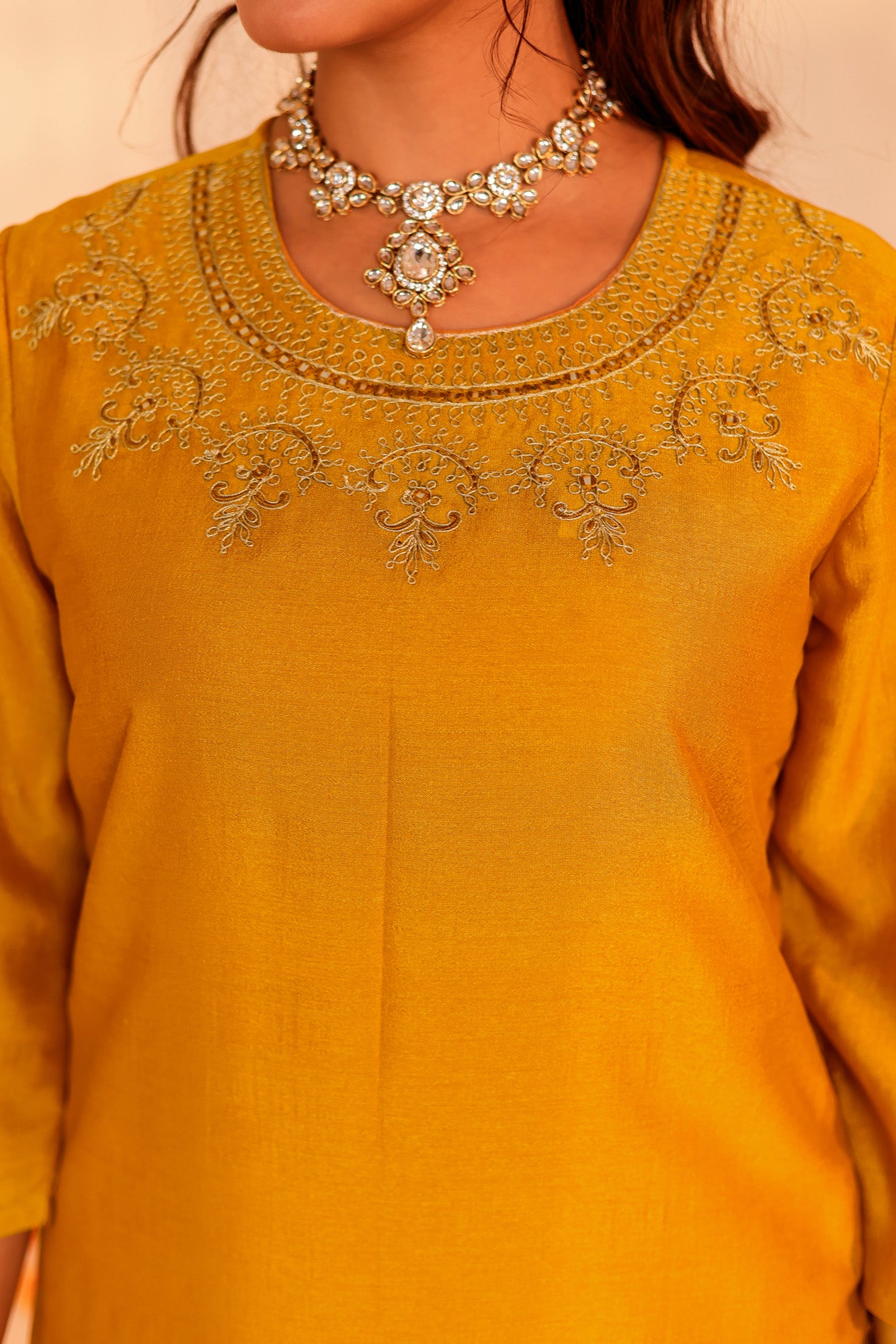 Mustard Utsav Kurta Set