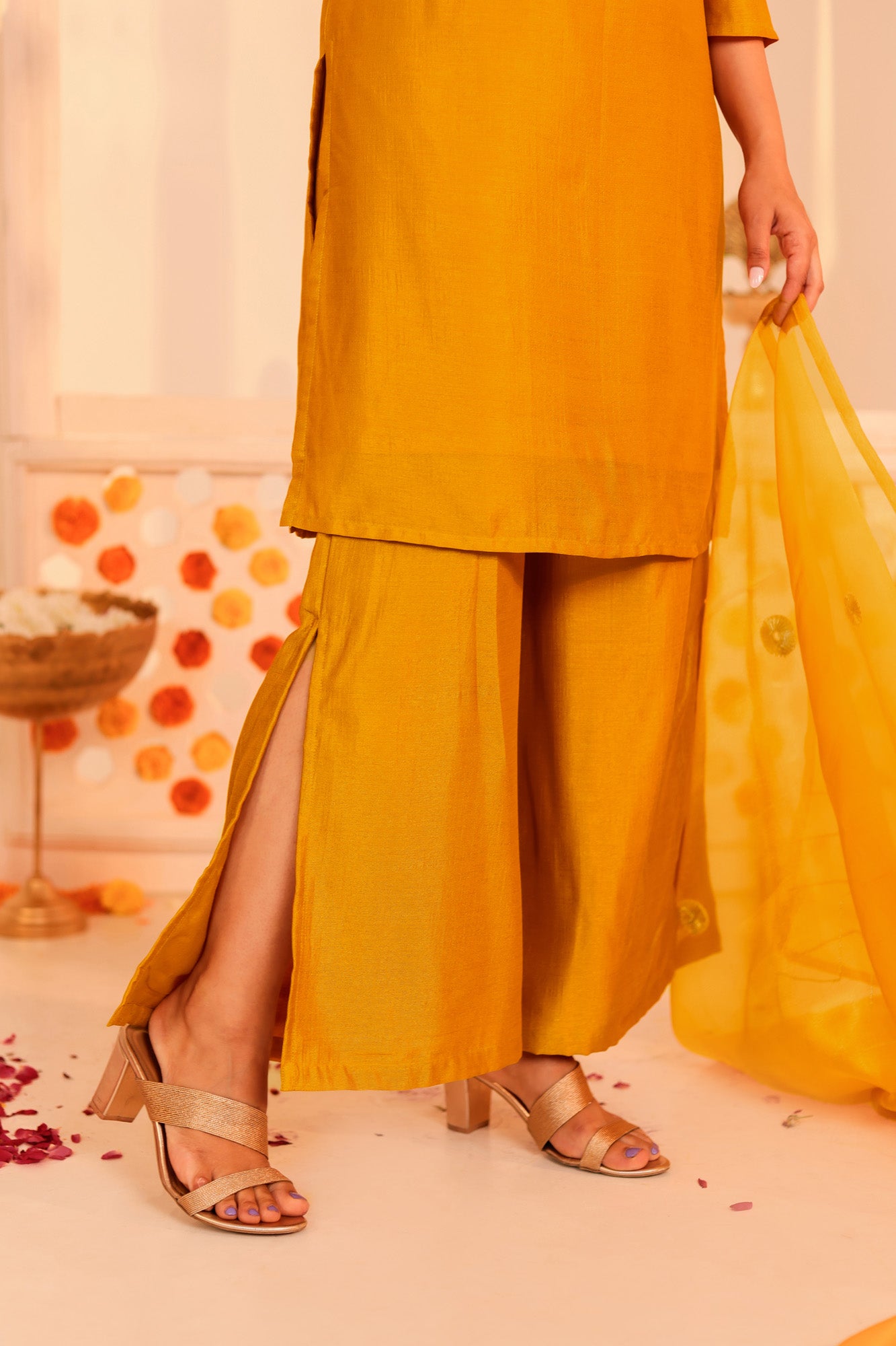 Mustard Utsav Kurta Set