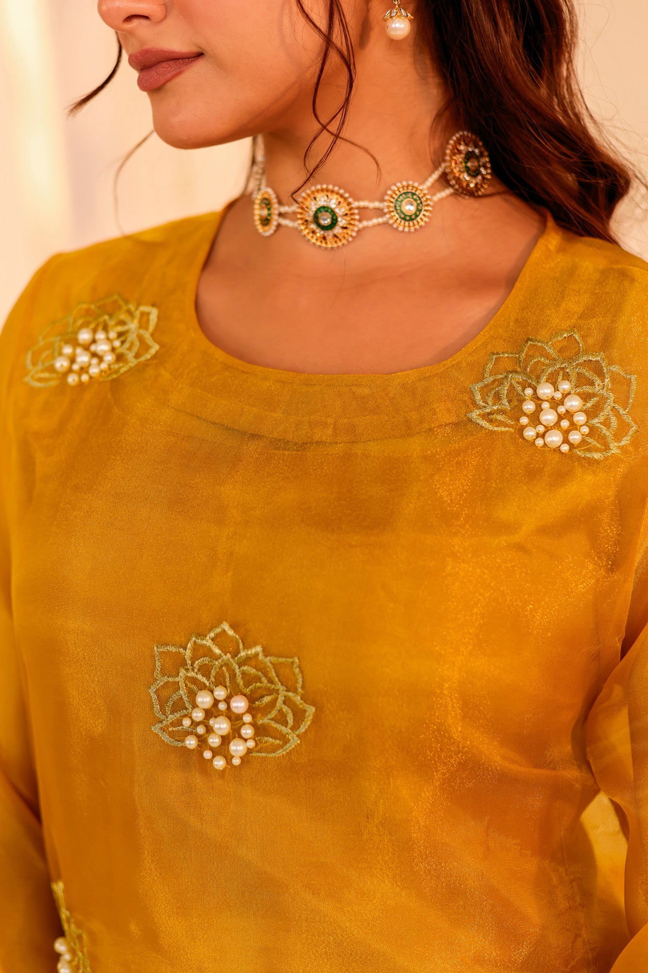 Mustard Kurta and Palazzo Set