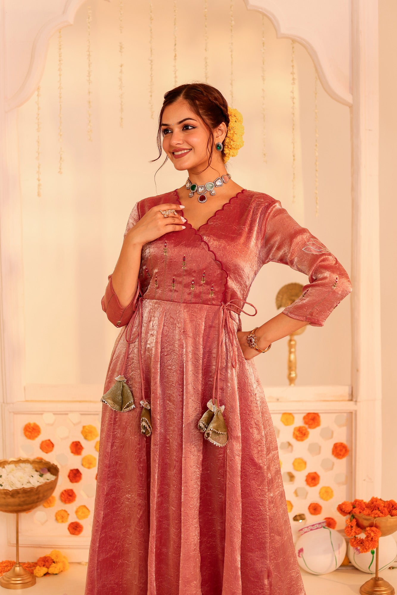 Red Peach Utsav Dress