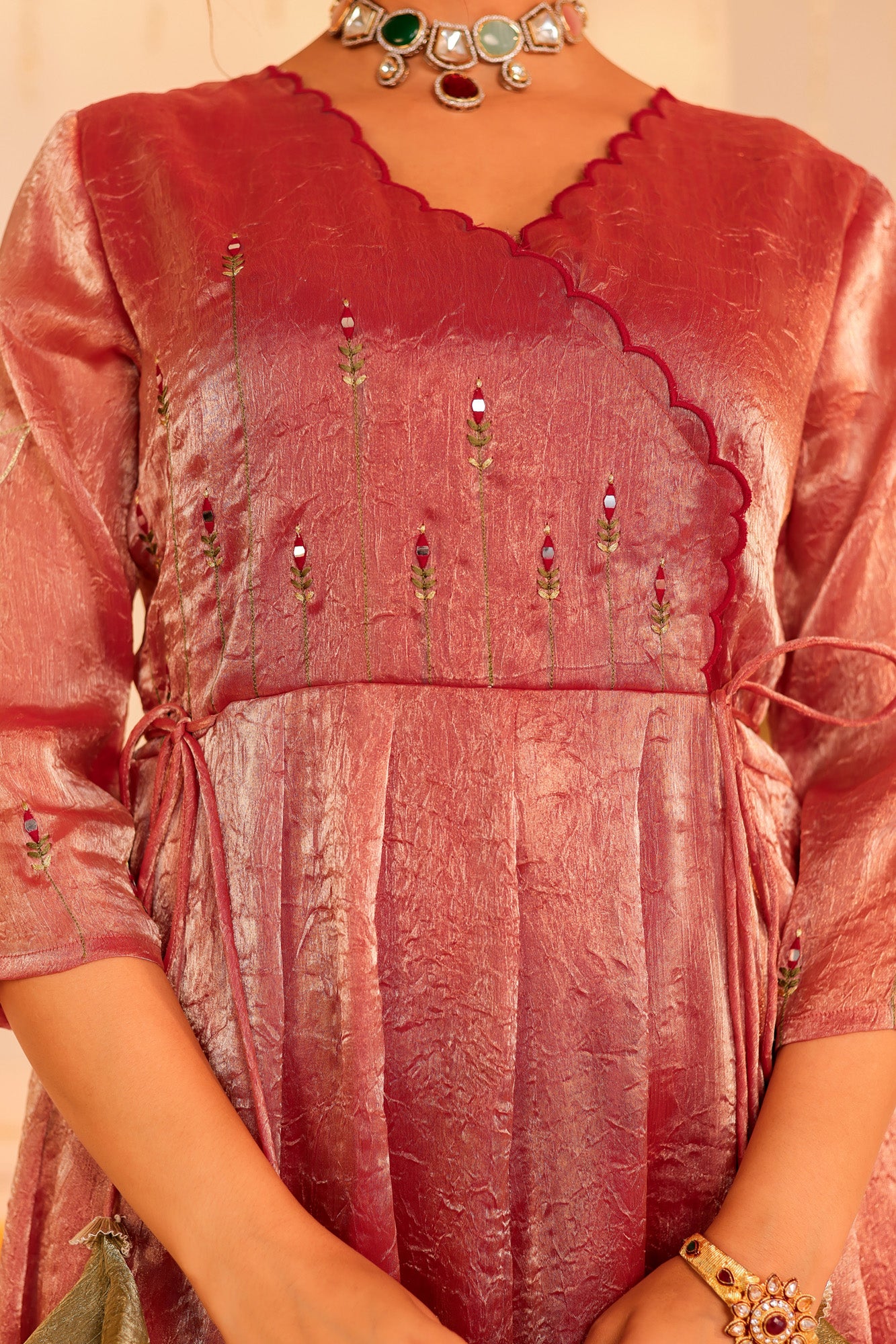 Red Peach Utsav Dress