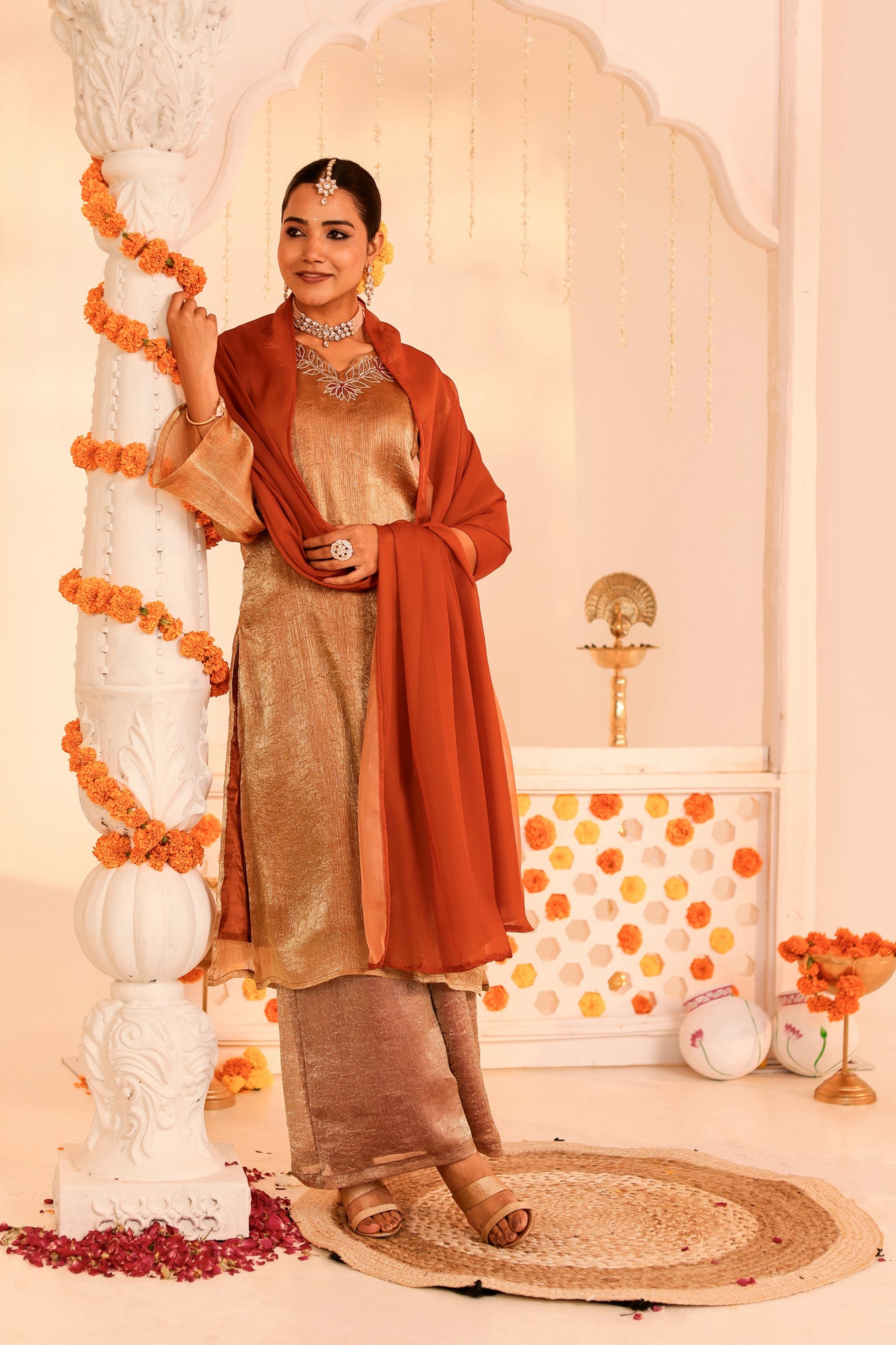 Rose Gold Kurta Set