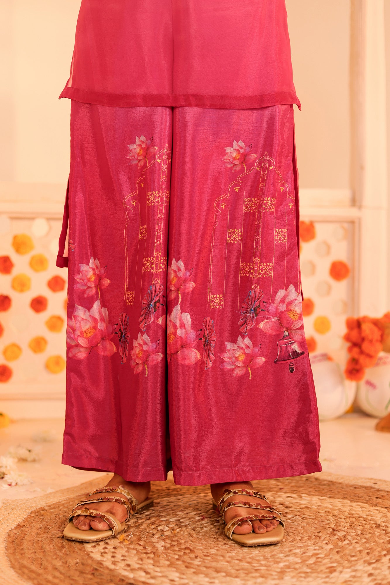 Rose Pink Kurti with Palazzo