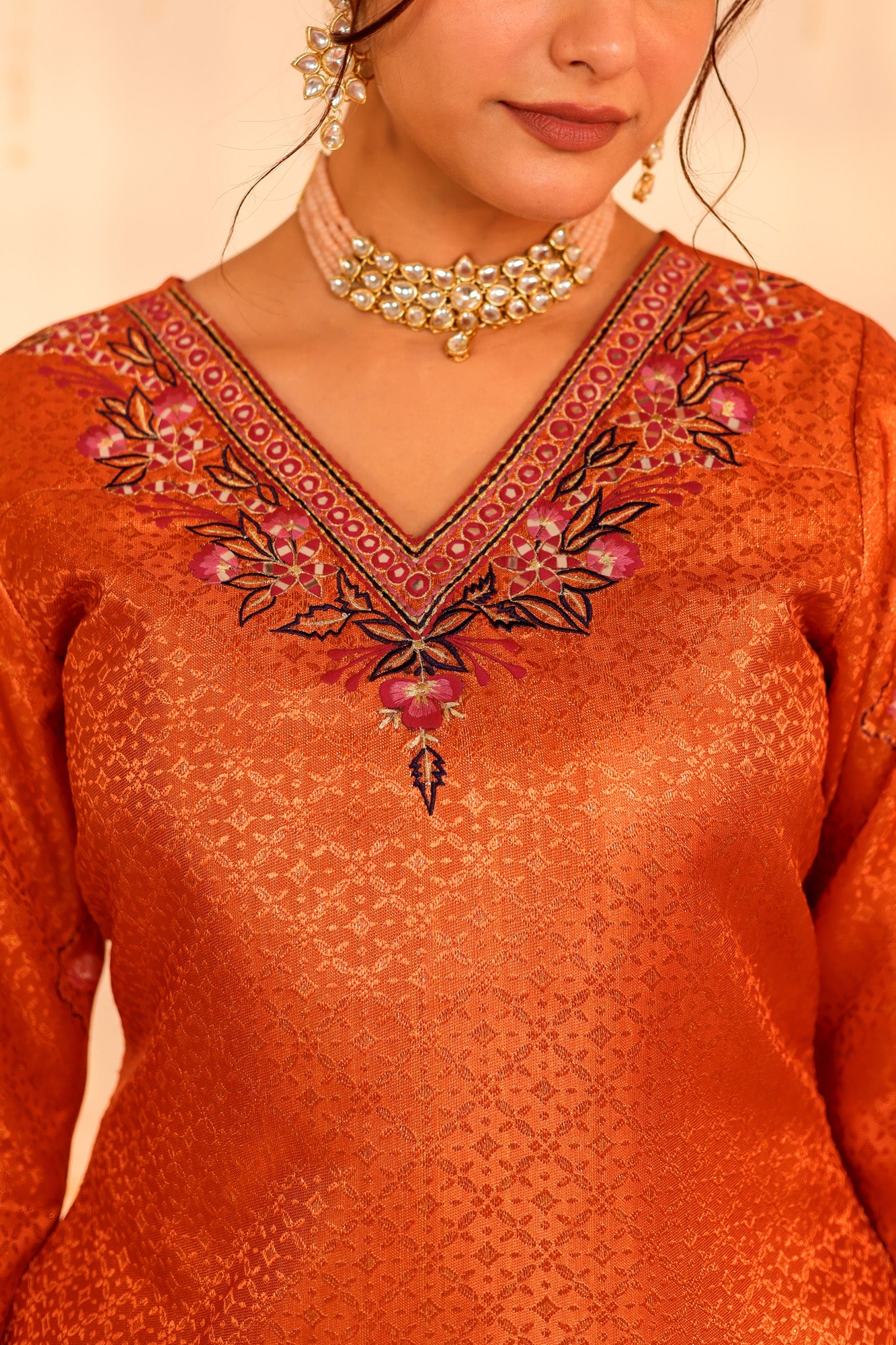 Narangi Kurti and Sharara Set