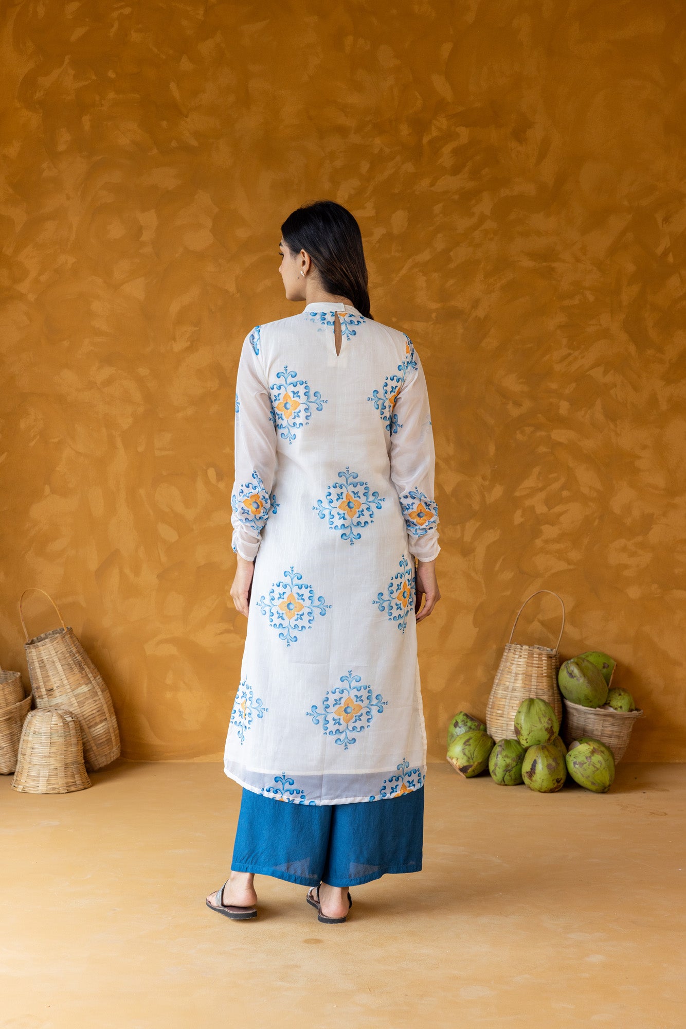 Printed Viscose Kurta With Trousers