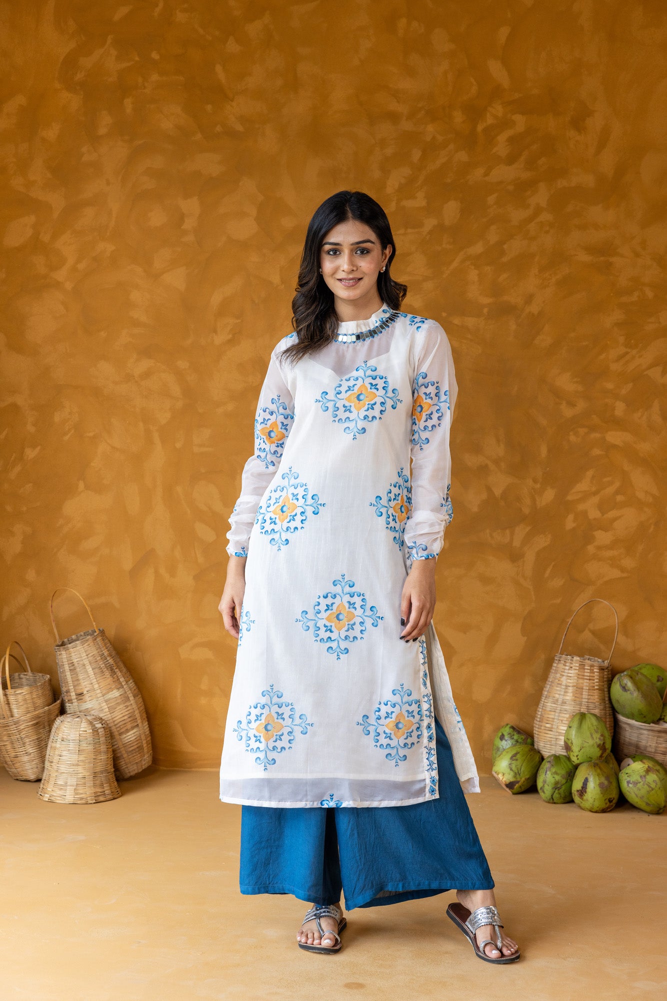 Printed Viscose Kurta With Trousers