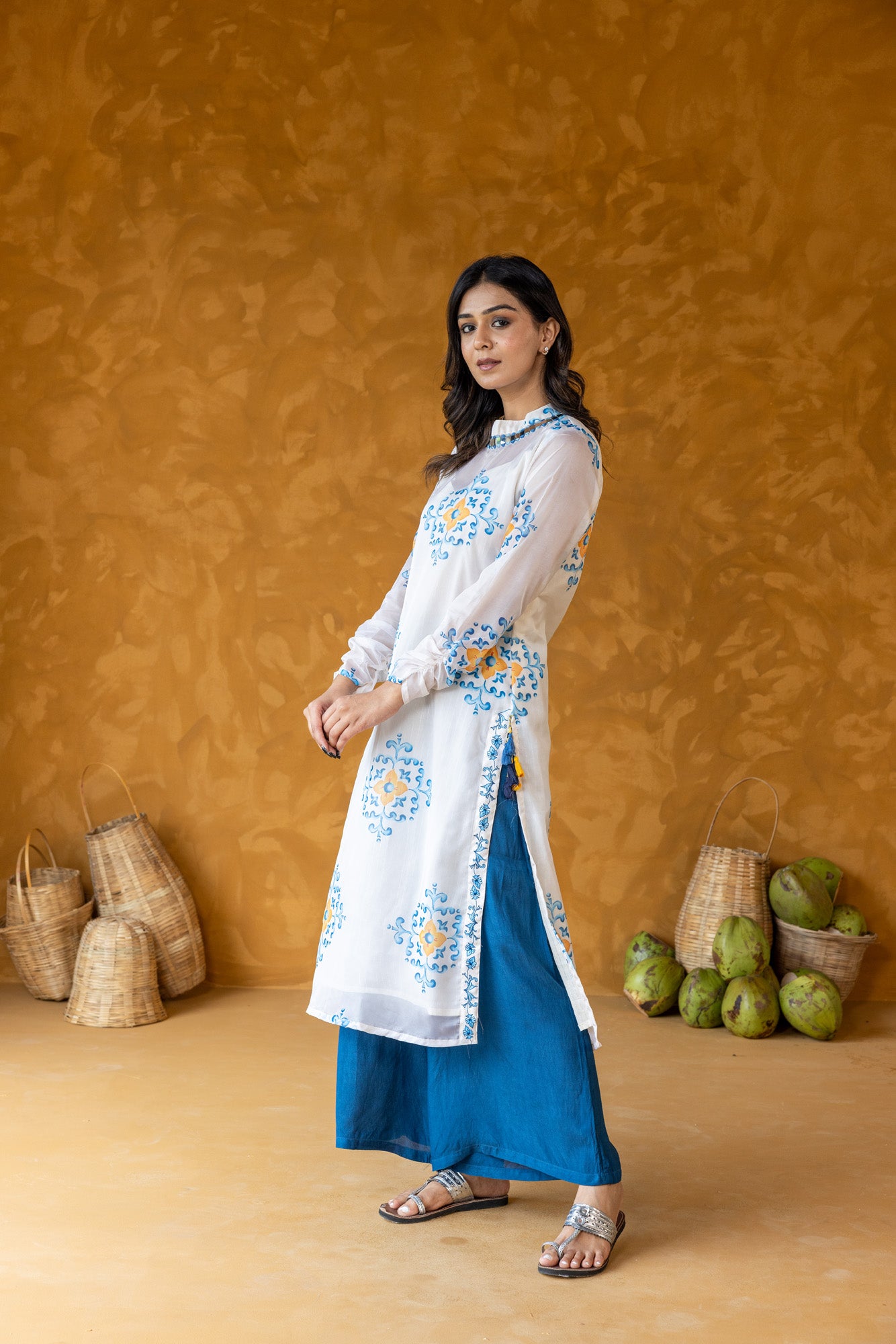 Printed Viscose Kurta With Trousers