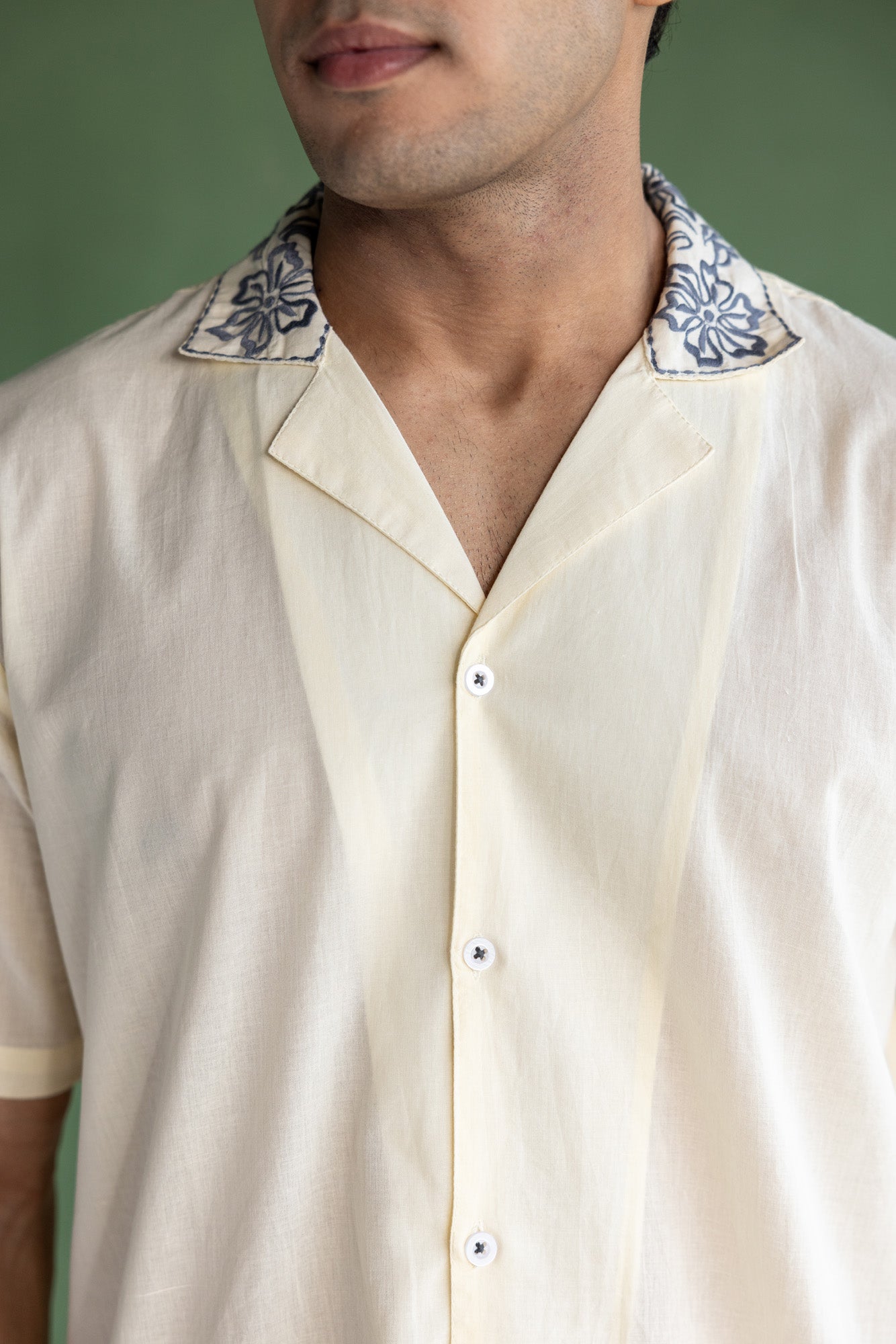 Embroidered Collar Shirt