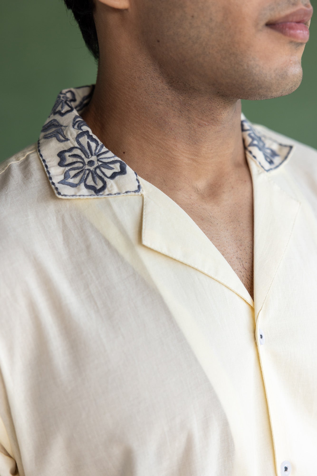 Embroidered Collar Shirt