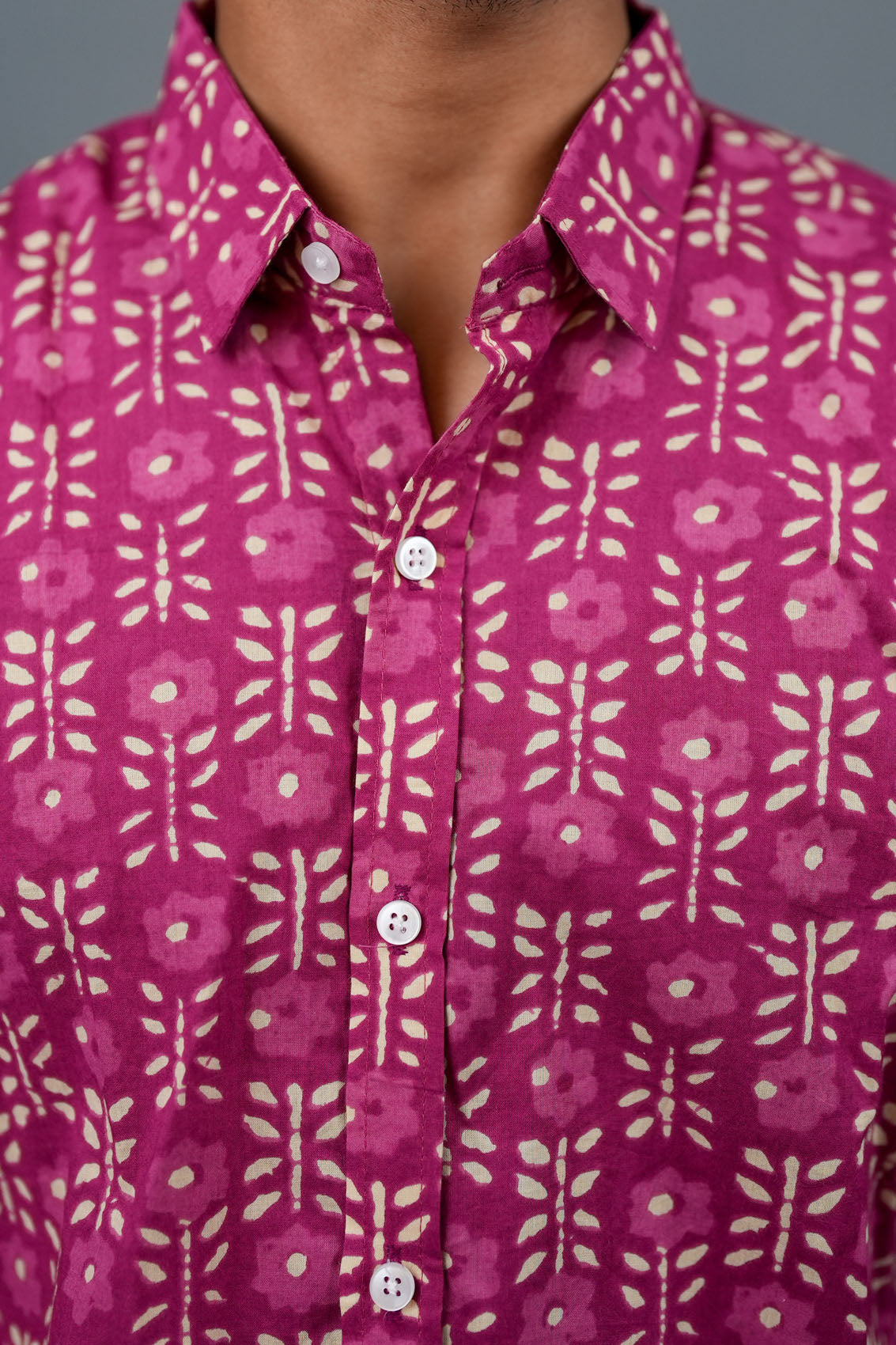 Hot Pink Cotton Shirt
