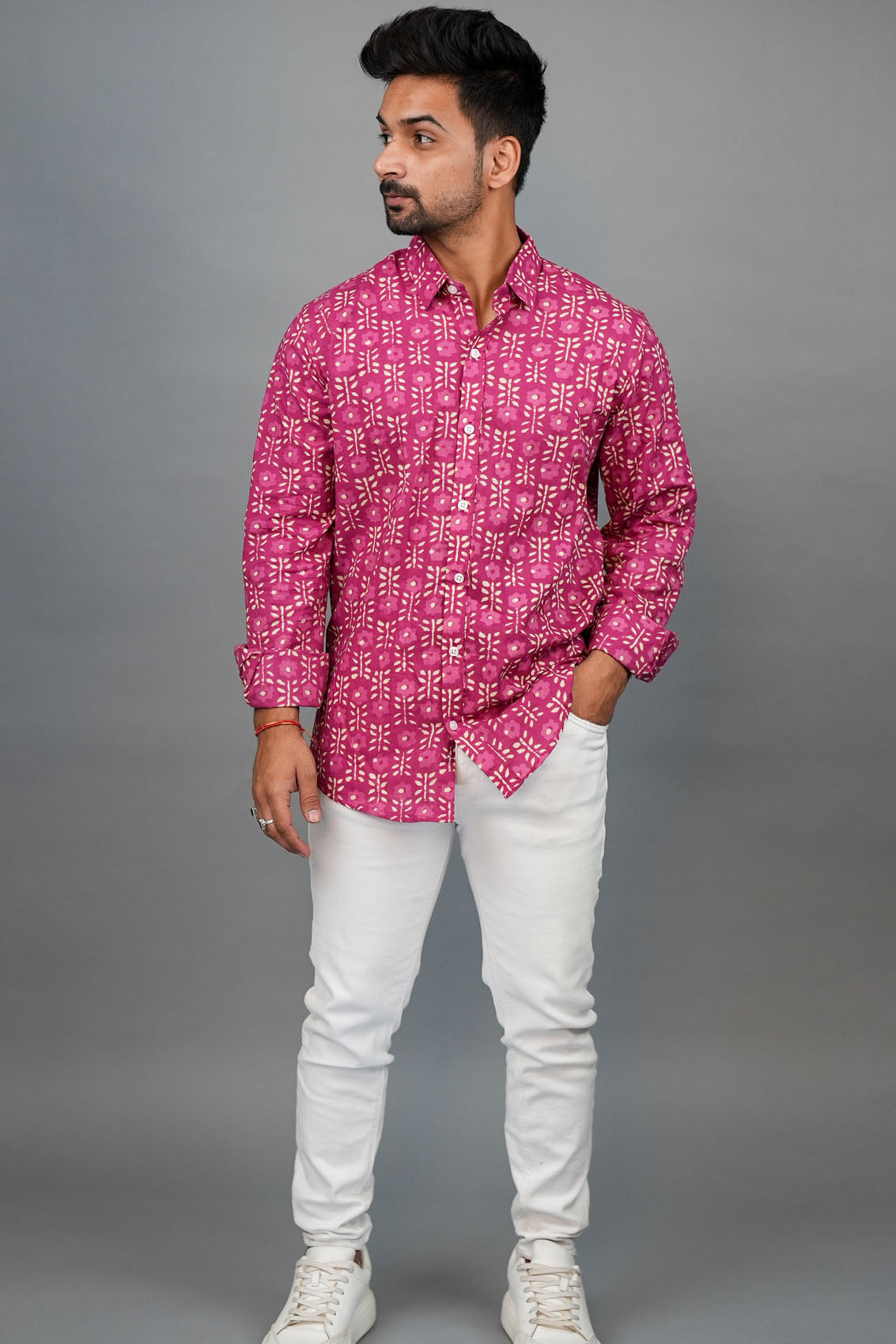 Hot Pink Cotton Shirt