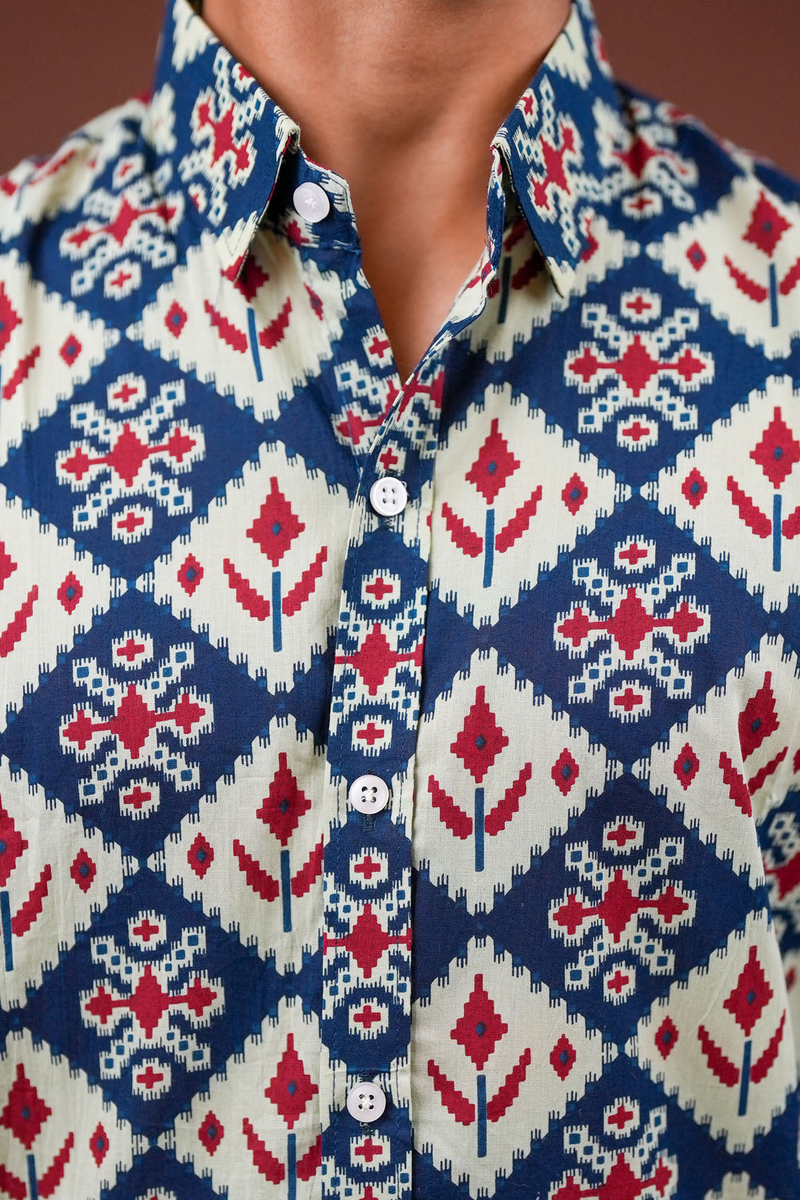 Geometric Pattern Cotton Shirt