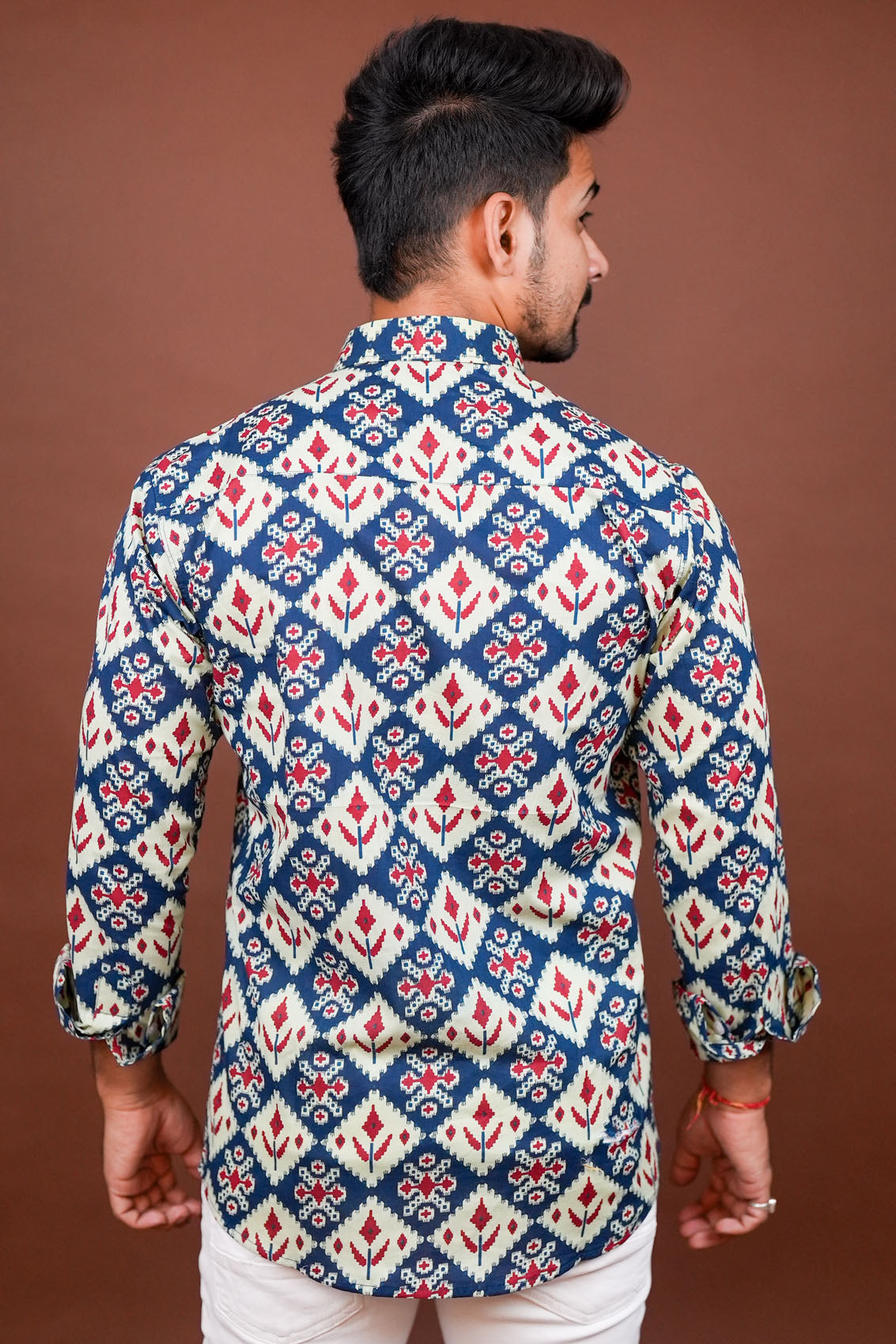 Geometric Pattern Cotton Shirt