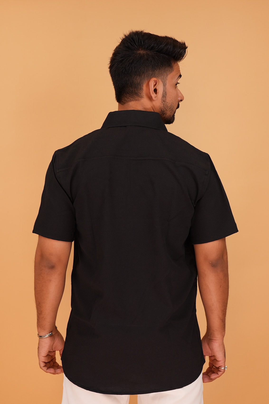 Pitch Black Half-Sleeve Shirt