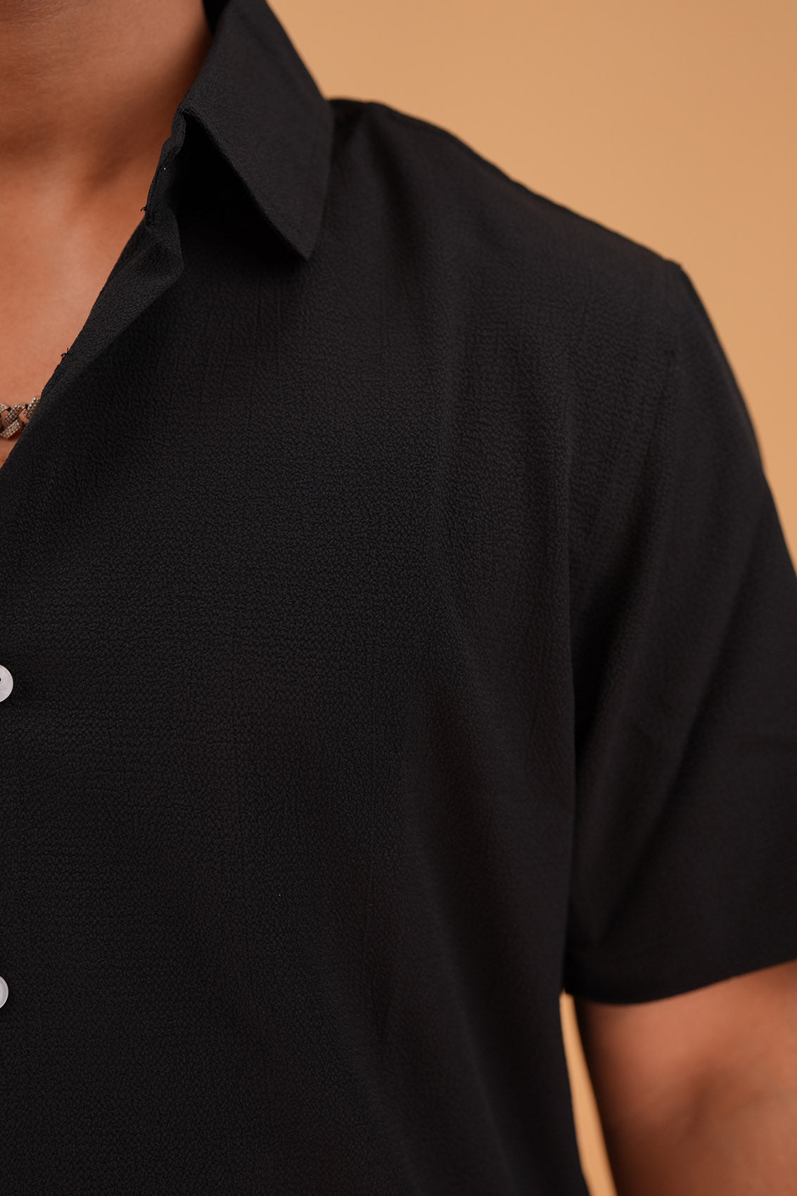 Pitch Black Half-Sleeve Shirt