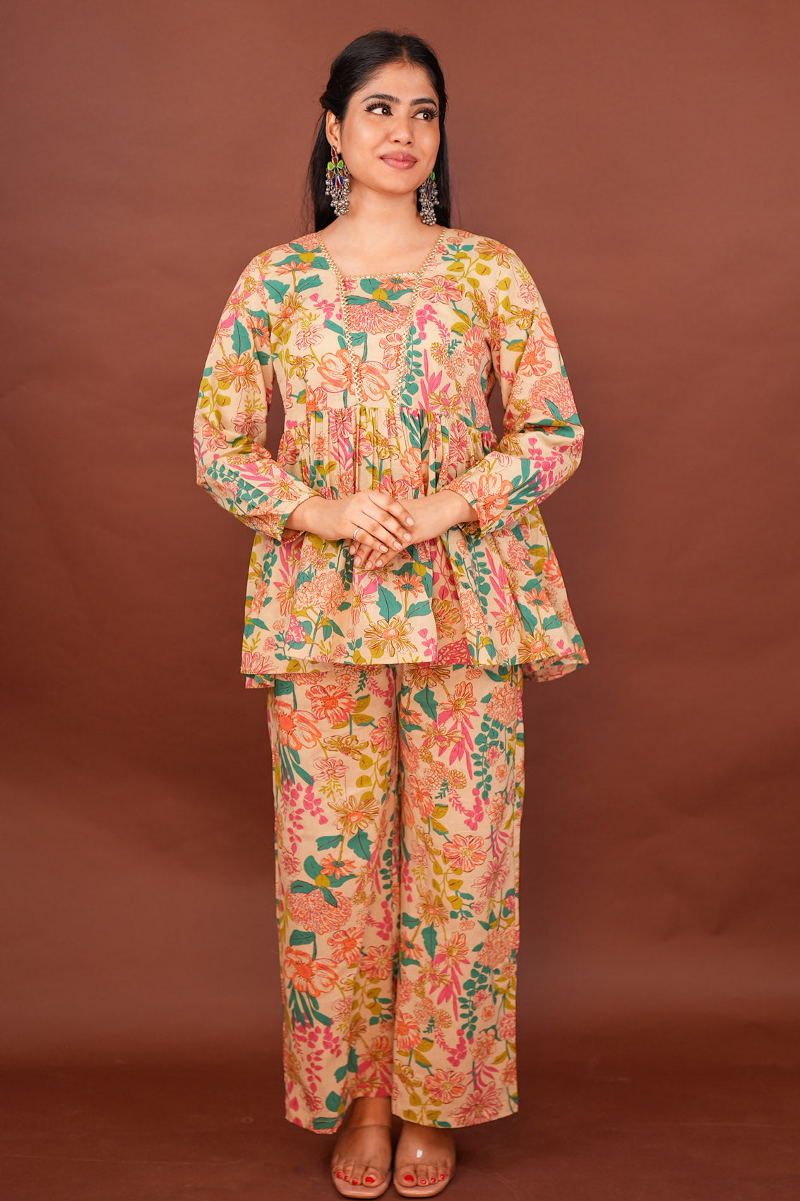 Floral Orchid Printed Co Ords Set