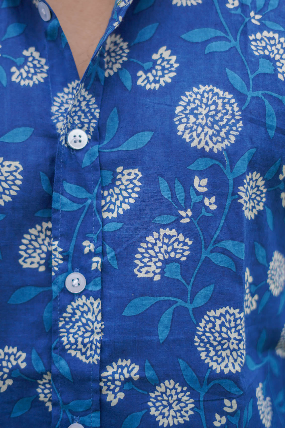 Genda Phool Blue Printed Shirt